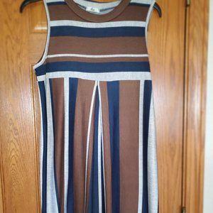 Egs - Knee length, short sleeve striped dress - Size Med